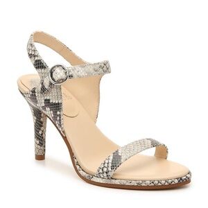 Vince Camuto Lynona Python Print Ankle Strap Sandals Leather Sandals - Size 10